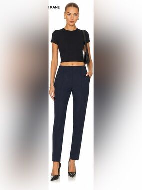 Christopher Kane Navy Blue Wool Blend Trousers Size 8 Designer Tailored